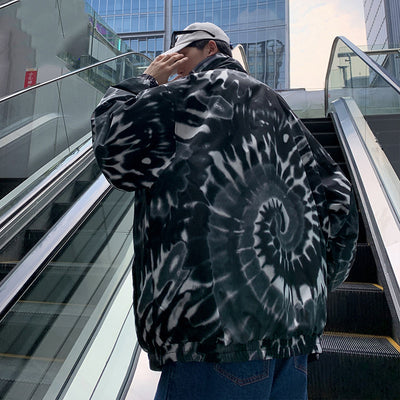 Chaqueta Tie Dye con Cuello Mao para Hombre - Image 19