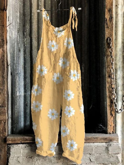 Jumpsuit Retro de Pierna Ancha para Mujer con Estampado Dulce - Image 34