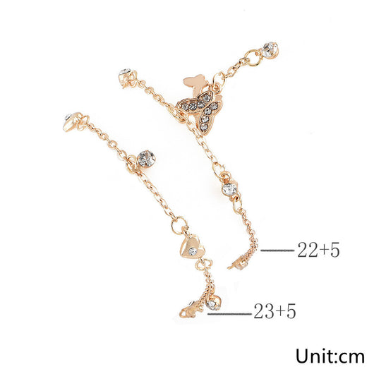 Pulsera Tobillera Multicapa Mariposa Love para Mujer - Image 8