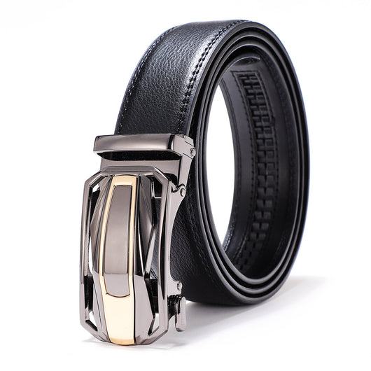 Cinturón de Cuero Doble Capa para Hombre - Elegancia Profesional y Casual - Image 4