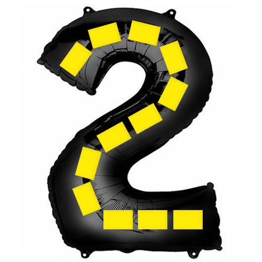 Globo Gigante Números 40 Pulgadas Negro y Amarillo con Puntos - Image 8