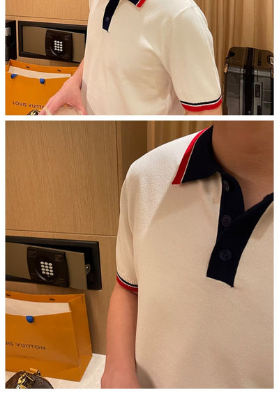 Polo Manga Corta a Rayas para Hombre - Image 14