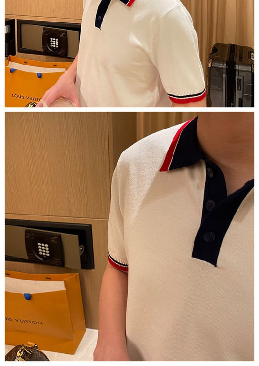 Polo Manga Corta a Rayas para Hombre - Image 14