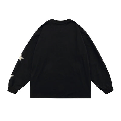 Playera Manga Larga Estrellas Estampado Espuma para Hombre - Image 8