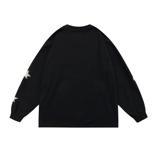 Playera Manga Larga Estrellas Estampado Espuma para Hombre - Image 8