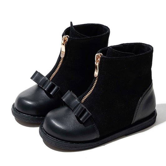 Botas Cortas Martin para Niñas Estilo Británico con Cierre - Image 2