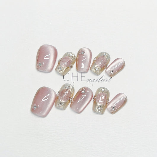 Uñas Postizas Efecto Ojo de Gato - Diseño Industrial Artesanal Francés Premium - Image 7