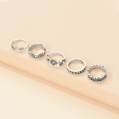 Anillos Retro Flores Moda Europea y Americana - Image 4