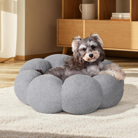 Cama Donut Térmica para Gatos y Perros - Cómoda Felpa con Base Antideslizante