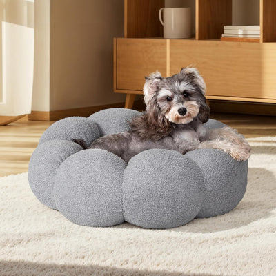 Cama Donut Térmica para Gatos y Perros - Cómoda Felpa con Base Antideslizante