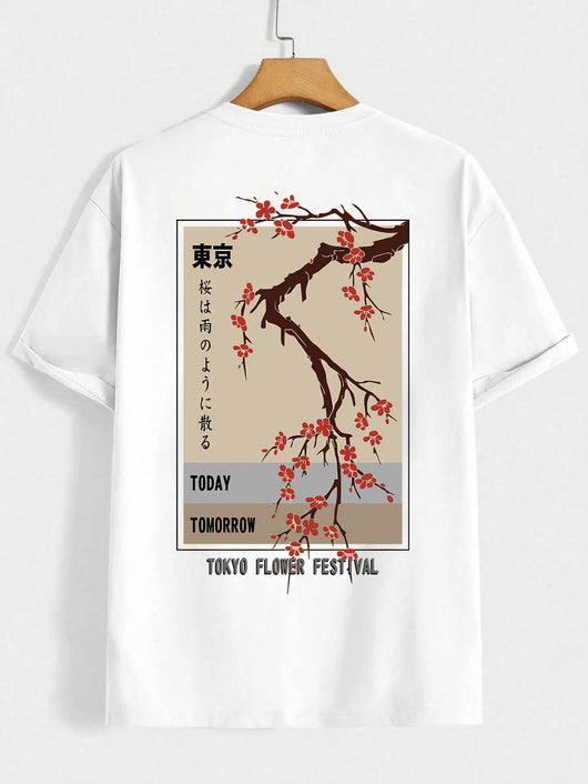Playera Estampada Festival de Flores Tokio para Hombre - Image 18