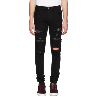 Jeans Slim Negros Elásticos con Detalles de Diamantes - Image 14