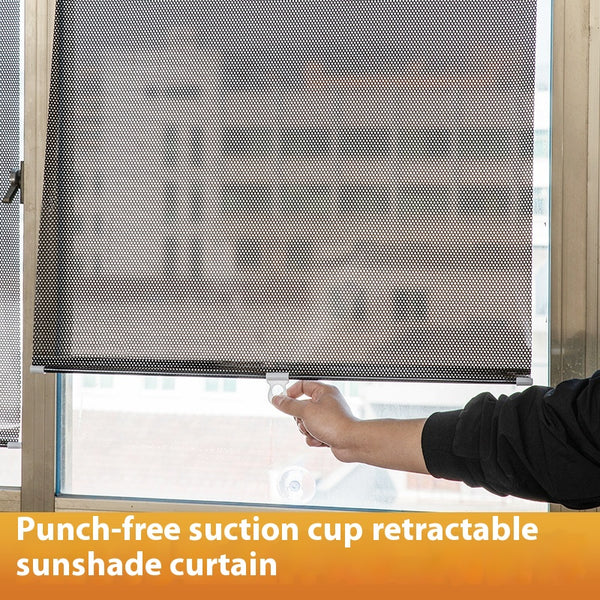 Protector Solar para Ventanas sin Perforación - Persiana Enrollable para Balcón