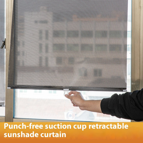 Protector Solar para Ventanas sin Perforación - Persiana Enrollable para Balcón