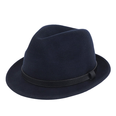 Sombrero Caballero Británico de Lana Pura con Ala Corta Enrollada - Otoño e Invierno - Image 11