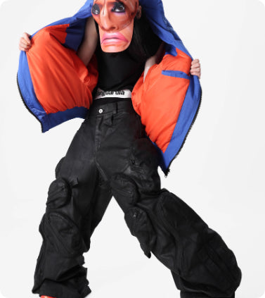 Pantalones Cargo Oversized de Algodón Puro Pesado Negro con Múltiples Bolsillos - Image 7
