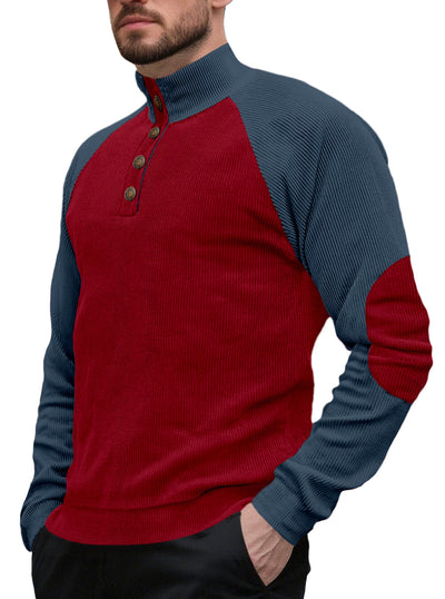 Chamarra Casual Raglan para Hombre - Cuello Alto Suelto Primavera Otoño - Image 4