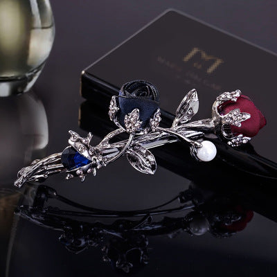 Pinza para Cabello con Diseño de Rosa y Estrás - Image 28