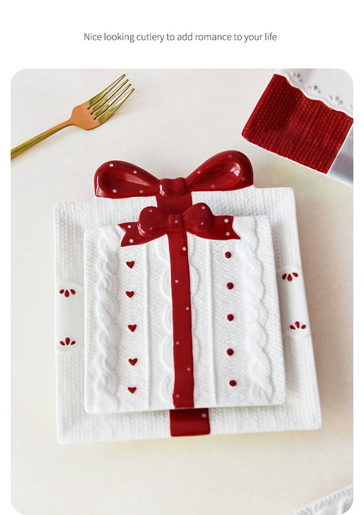 Plato Cuadrado Decorativo con Moño - Multiusos para Eventos y Celebraciones - Image 22