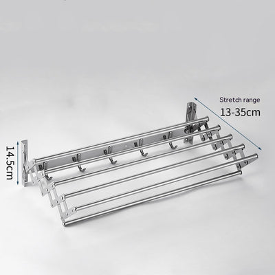 Estante de Acero Inoxidable para Baño sin Perforaciones - Toallero Extensible - Image 8