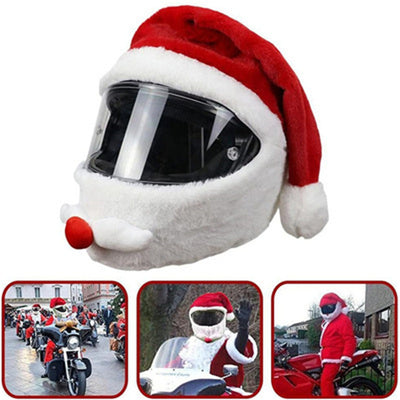 Casco de Moto con Capucha Papá Noel Divertido para Exterior - Image 4