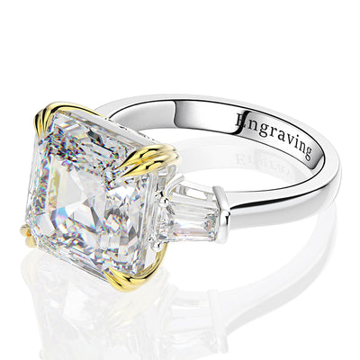 Anillo Cuadrado de Plata S925 Lujo Europeo y Americano - Image 11
