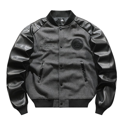 Chaqueta Bomber Retro Americana con Bordados y Costuras Artesanales - Image 2