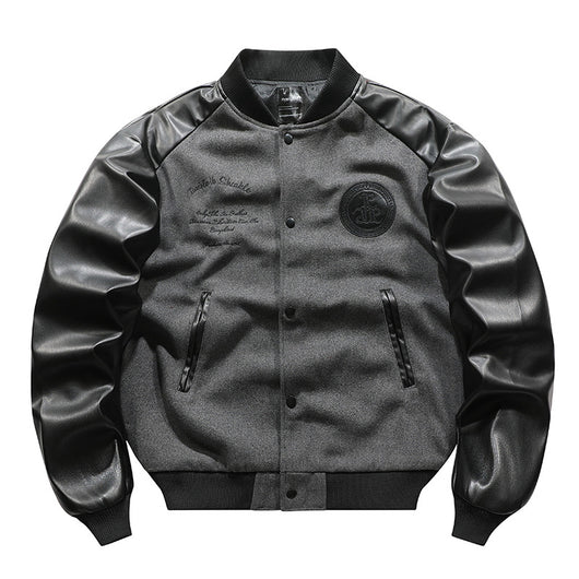 Chaqueta Bomber Retro Americana con Bordados y Costuras Artesanales - Image 2