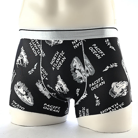 Boxers Hombre Estampado Floral Seda de Hielo Cintura Media Transpirables - Image 5