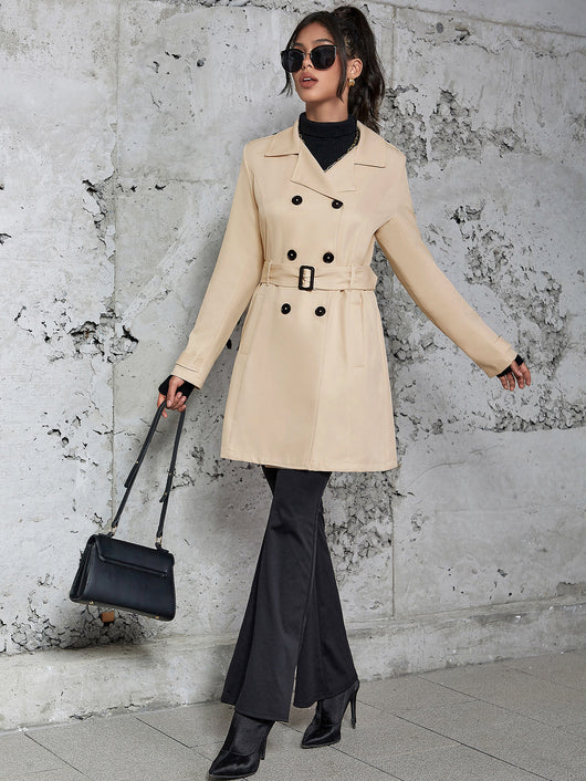 Abrigo Tipo Trench Coat Británico Largo para Mujer - Image 5