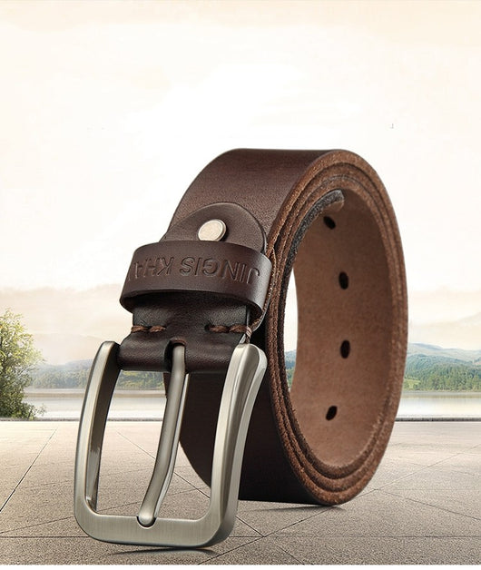Cinturón de Cuero Genuino para Hombre - Diseño Artesanal Casual - Image 3