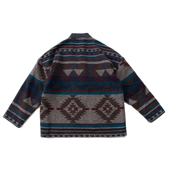 Chaqueta Acolchada de Algodón Estilo Étnico Retro para Hombre
