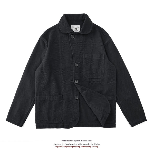 Saco Retro de Algodón con Bordados y Lavado Vintage