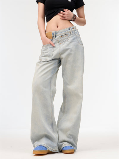Jeans Retro Holgados Lavados en Tonos Claros para Mujer - Image 4