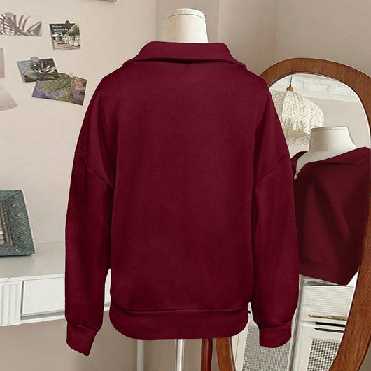 Sudadera Hoodie Holgada para Mujer en Fleece - Image 3