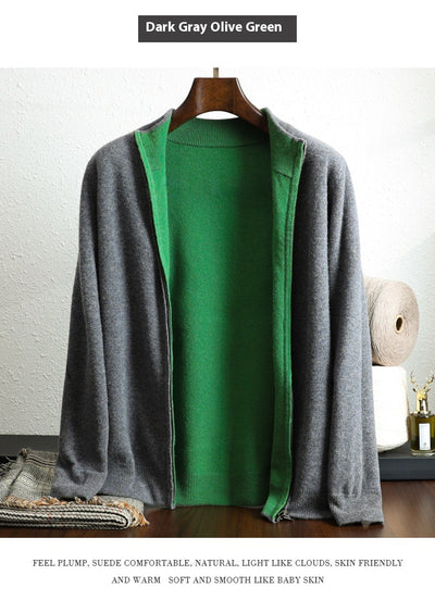 Cardigan de Lana con Cierre Zip Manga Larga - Image 18