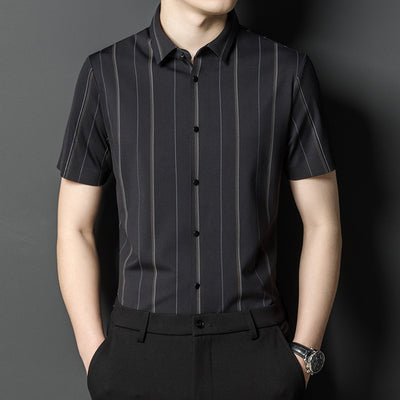 Camisa Manga Corta Ice Silk Sin Costuras para Hombre - Image 4