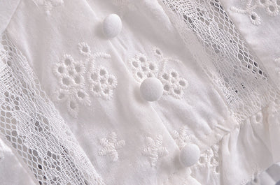 Blusa con Encaje Bordado, Moño y Mangas Abullonadas - Image 20