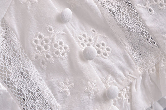 Blusa con Encaje Bordado, Moño y Mangas Abullonadas - Image 20