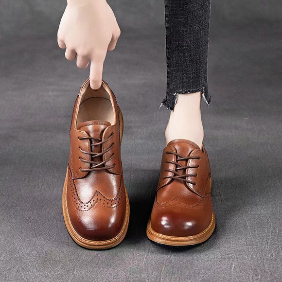 Zapatos Oxford de Cuero Genuino Primera Calidad