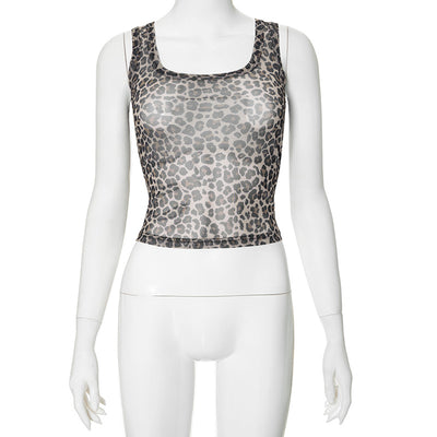 Blusa Estampado Leopardo sin Mangas - Casual Verano Mujer - Image 6