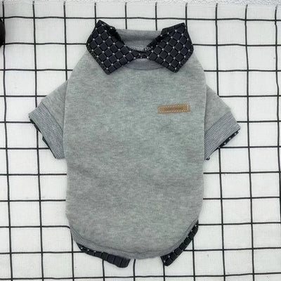 Suéter de Cuello Falso Velvet para Mascotas - Abrigo Elegante de Dos Piezas - Image 6