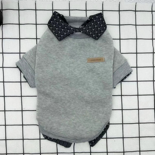 Suéter de Cuello Falso Velvet para Mascotas - Abrigo Elegante de Dos Piezas - Image 6