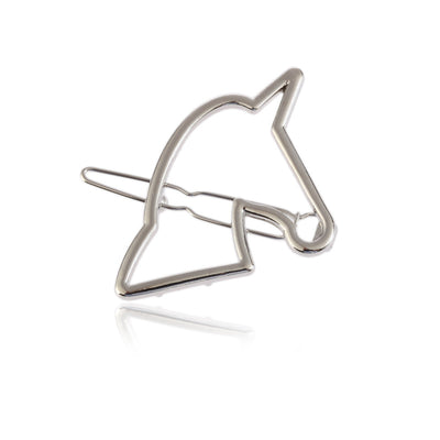 Clip de Cabello Geométrico Triangular de Metal con Motivo Luna - Image 6