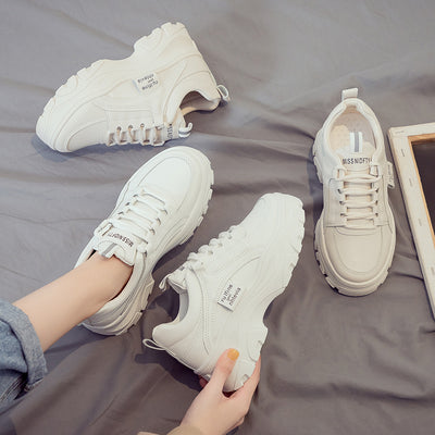 Zapatillas Blancas Deportivas para Mujer con Suela Gruesa - Estilo Trendy Otoño - Image 17