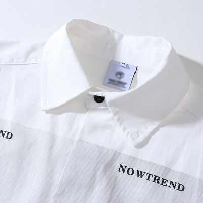 Camisa Manga Larga con Estampado de Solapa Suelta para Hombre - Image 3