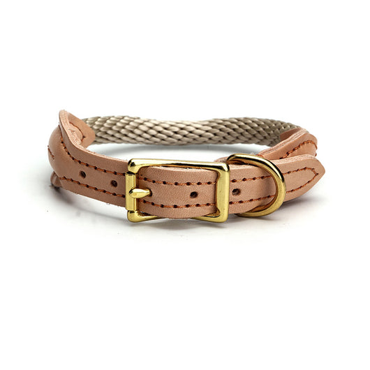 Collar Ajustable de Cuero Genuino y Nylon para Perro - Image 2