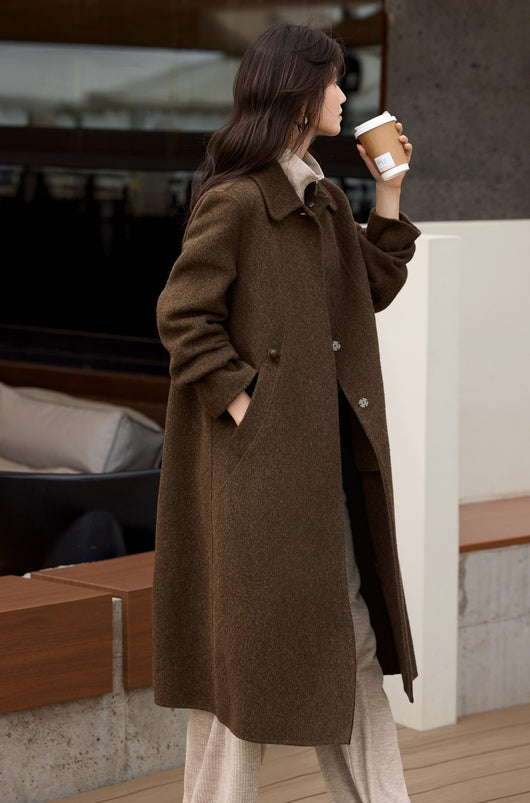 Abrigo Ejecutivo Reversible de Lana Doble Faz con Solapa Elegante - Image 10