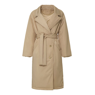 Chaqueta Larga de Algodón con Cinturón Ajustable - Image 5