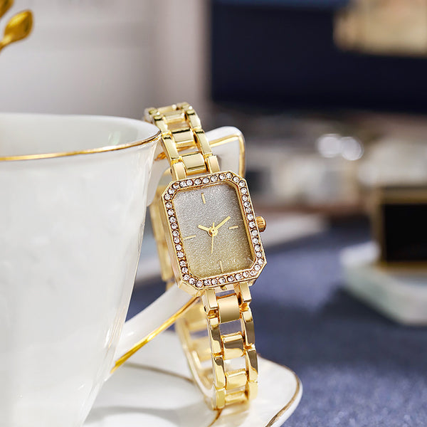 Reloj para Mujer con Diamantes de Imitación Compacto Elegante
